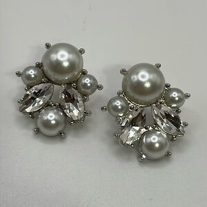 Faux Pearl Sparkle Earrings